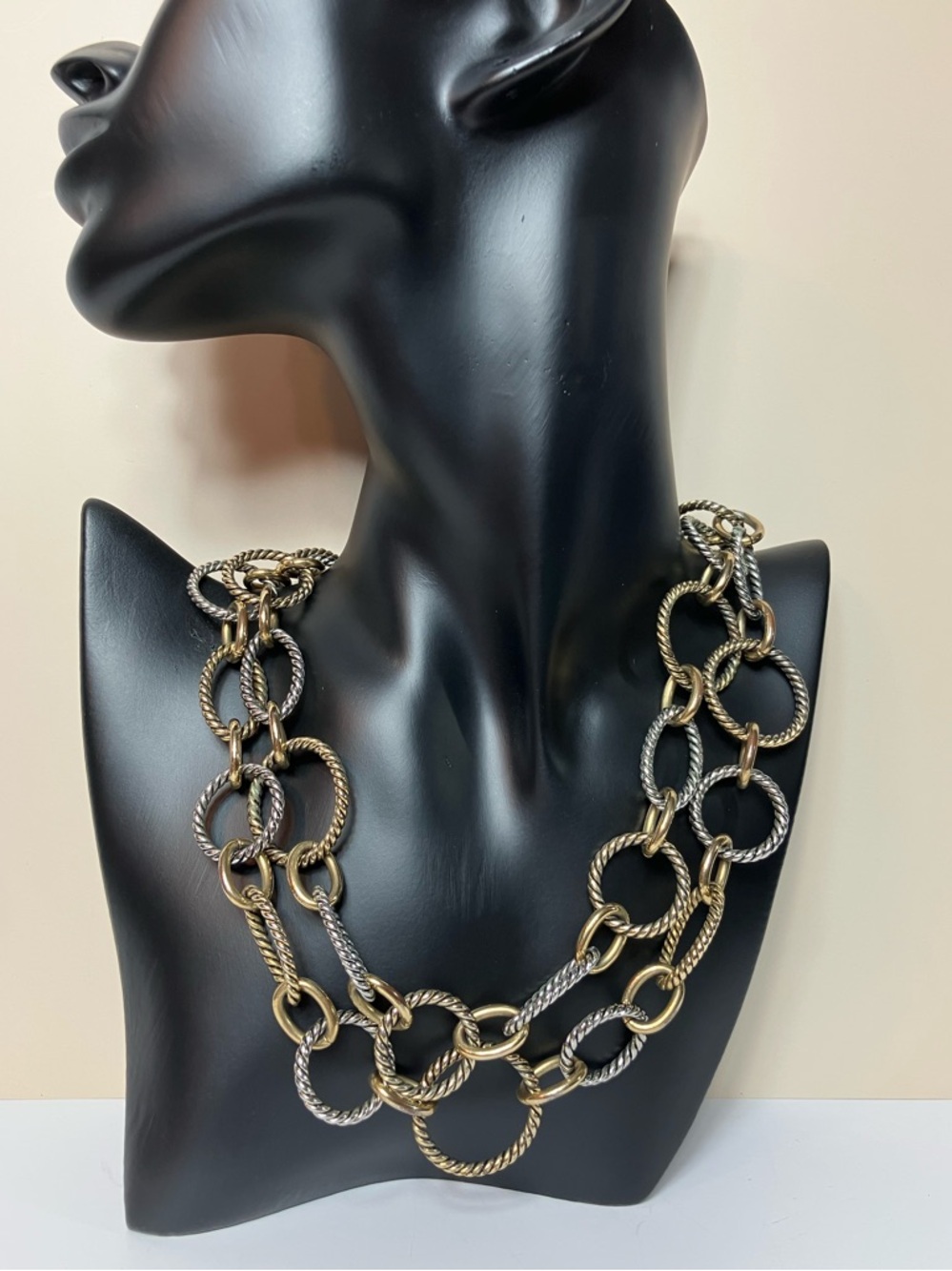 Kiam Family Lia Sophia Retired Vintage QUALITY Two-Tone Gold & Silver Rope-Link